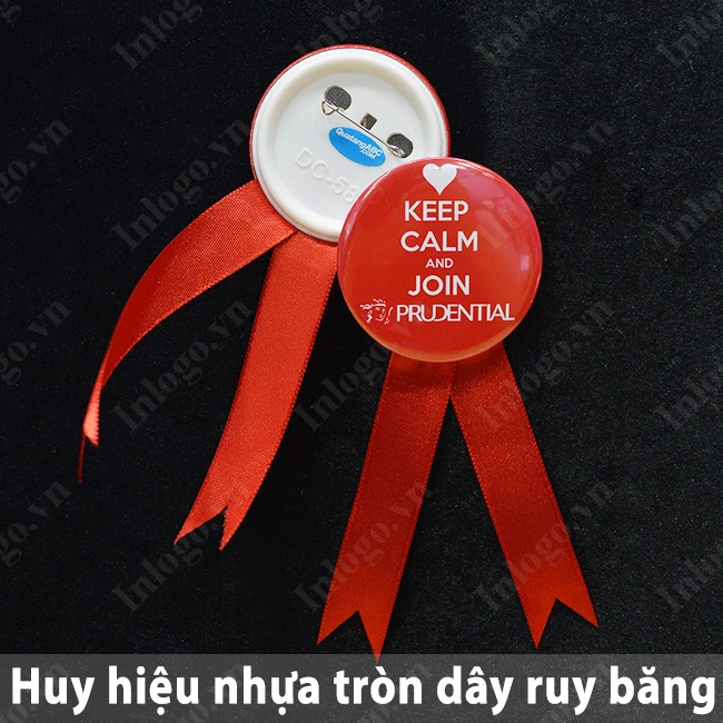 Huy hiệu cài áo ruy băng 4.4cm