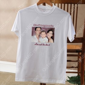 In hình lên áo thun trắng